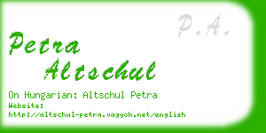 petra altschul business card